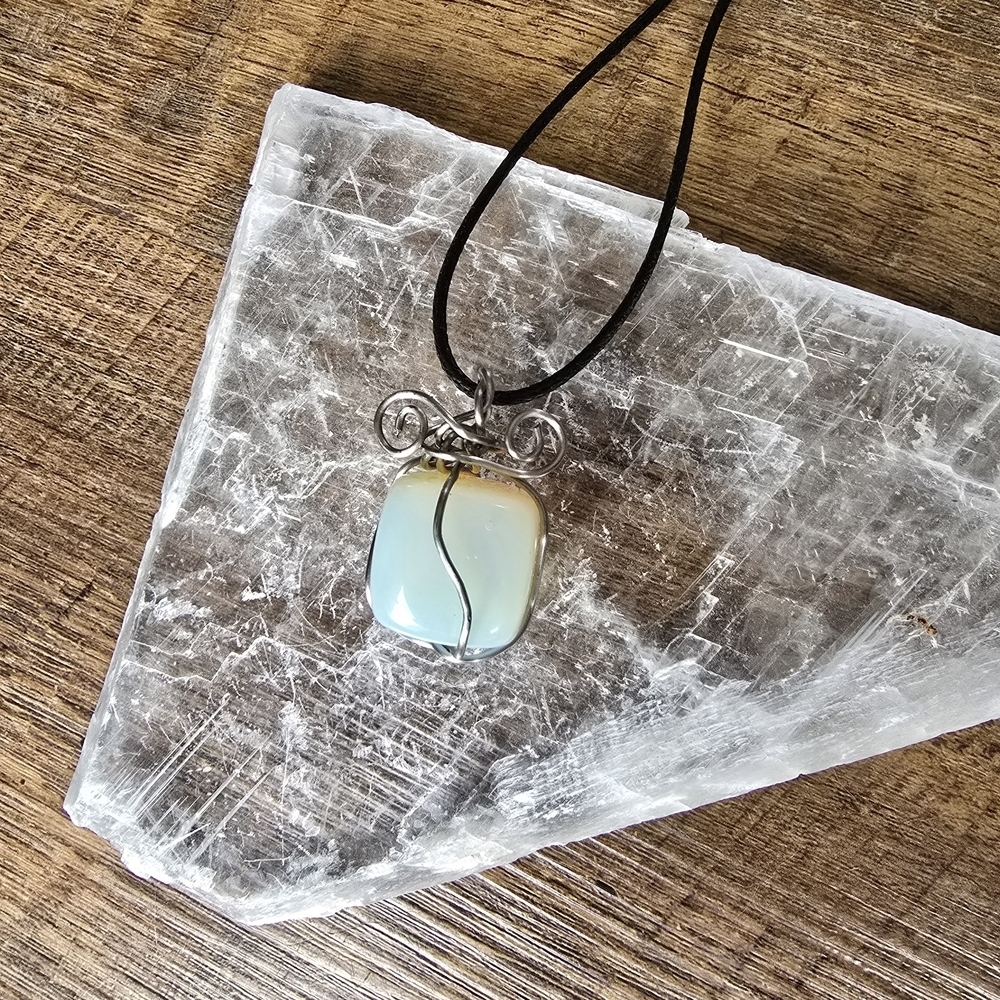 Opalite Crystal Necklace Handmade